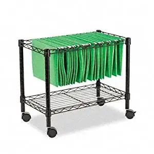 Alera - Single-Tier Rolling File Cart 24W X 14D X 21H Black "Product Category: Office Furniture/File Folder Carts"