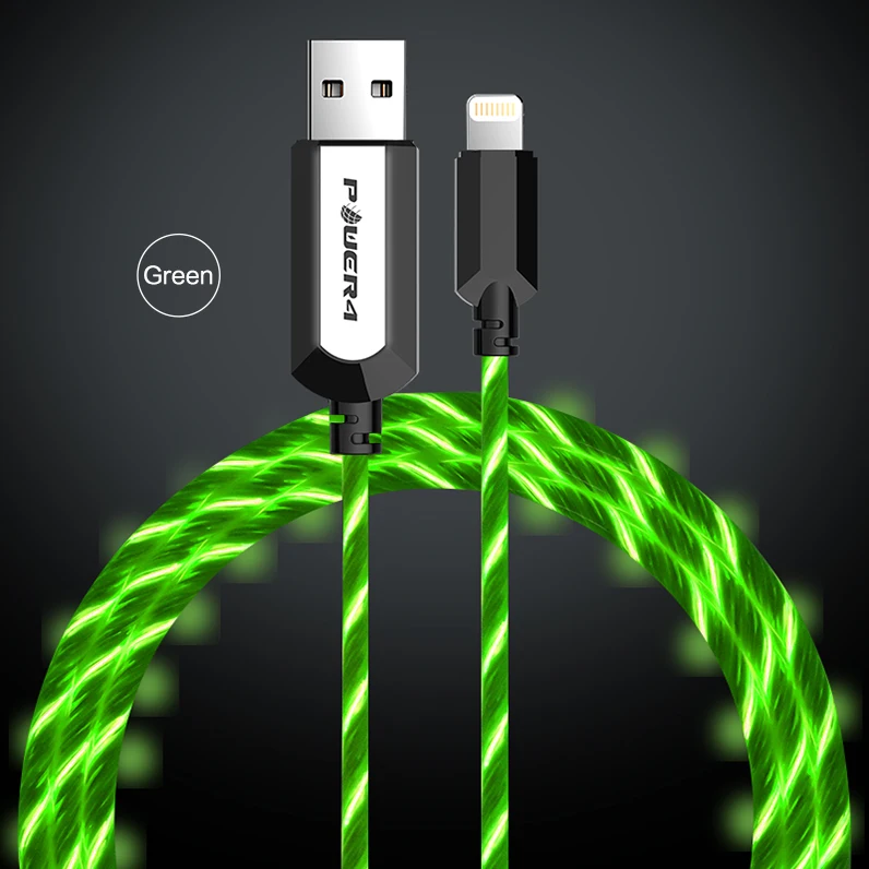 Led Lightnings Cable Flowing El Light Usb Cable 3.3ft/1m Fast Charger