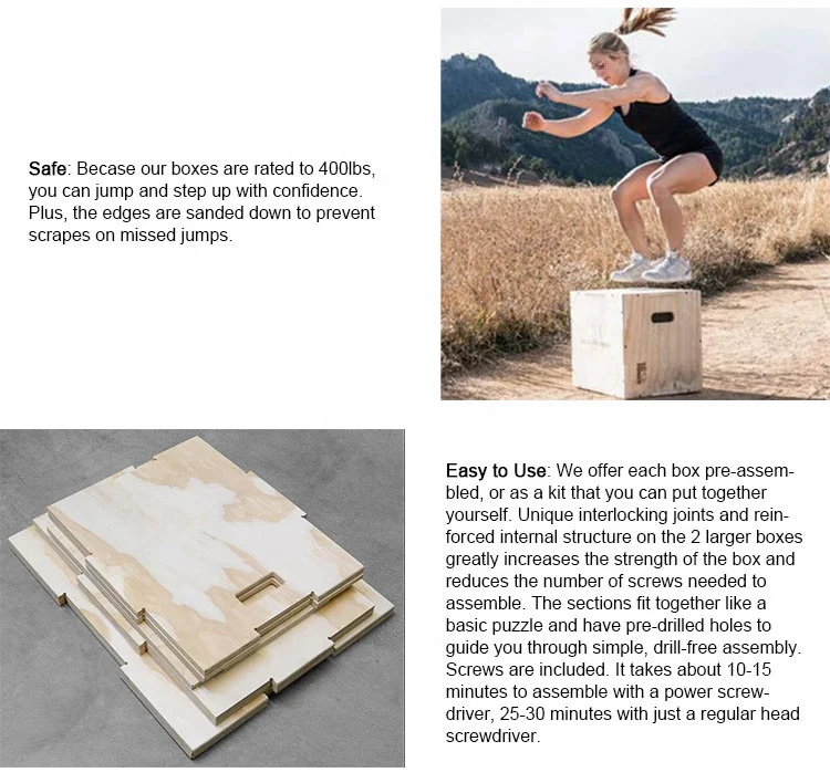 Wood Jump Box Okpro Fitness Exercise Equipment Wood Plyo Plyometric Box