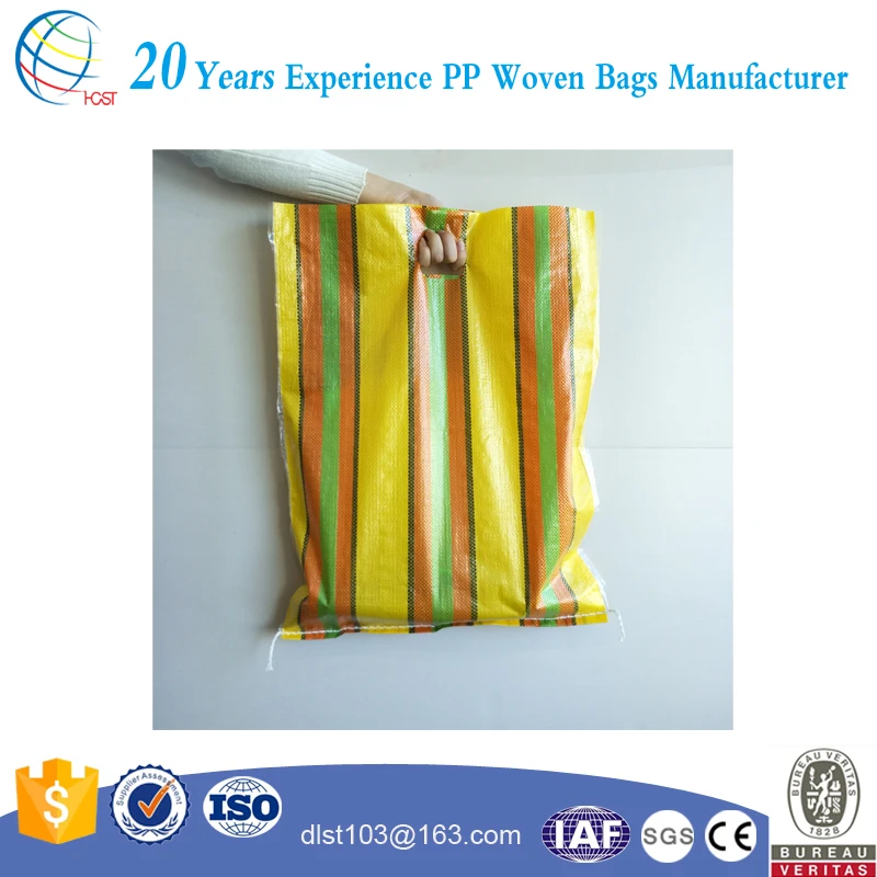 China HDPE Striped Carrier Bag / T-Shirt Bag / Packing Bag Blue/White  Stripe T-Shirt Bag Candy Strip with best quality and price Manufacture and  Factory
