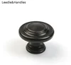 32mm diameter black finishing furniture cabinet drawer zinc alloy round knob pull