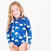 Good Quality Children Girl Swimwear Floral Printing Long Sleeve Swimsuit Kids Beachwear