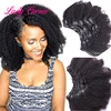 No tangle irresistible remy clip in hair extension 220 grams, mongolian curly clip in hair extensions for black women