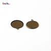 Beadsnice ID 8589 setting cabochon Brass Cabochon Pendant Setting fits 20mm round Hole 2.5mm sold by PC 2015 jewelry part