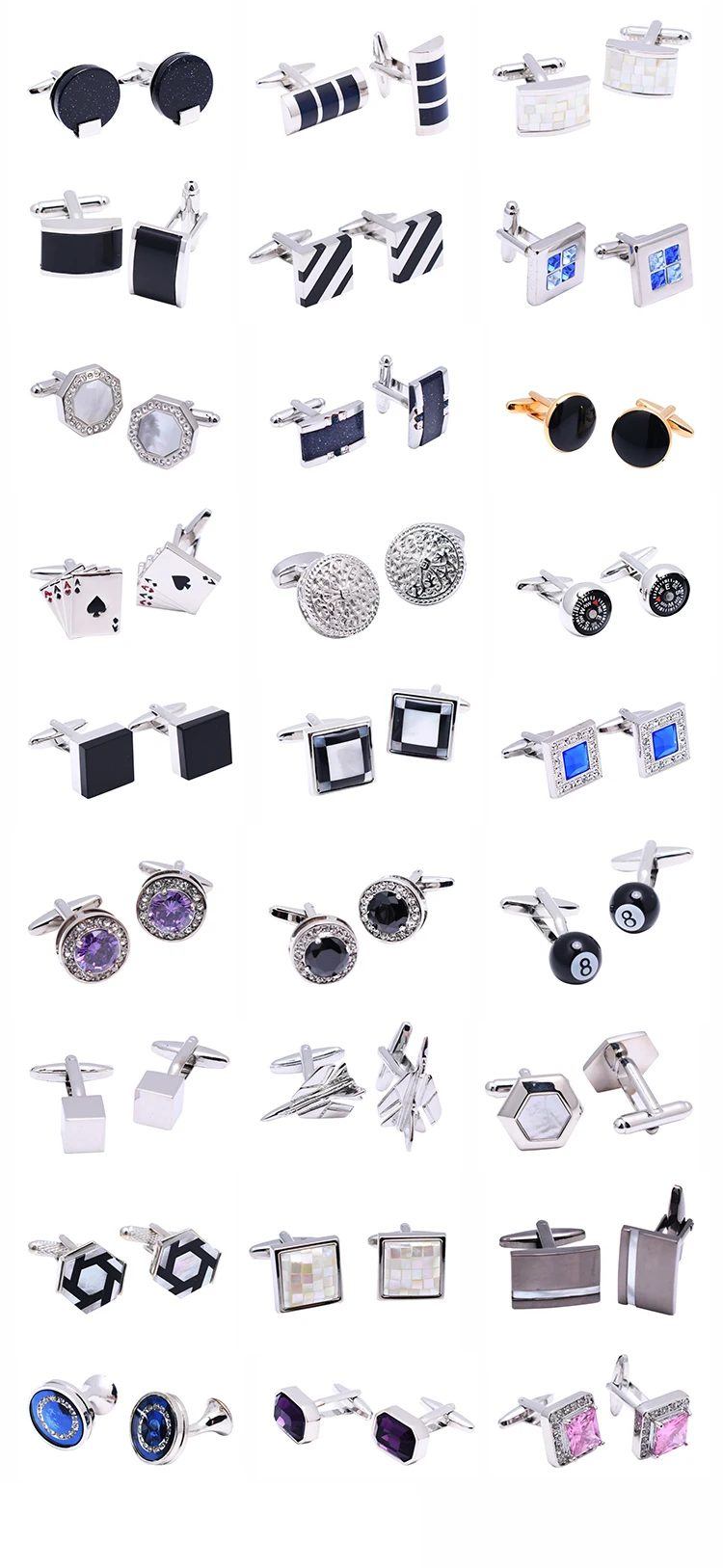 Custom Silver Cufflink Bulk Gold Diamond Professional Manufacturer