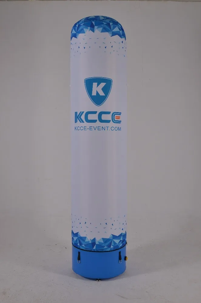 Outdoor advertising tube in LED light with customized printed cover