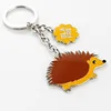 High Quality Cheap Custom Promotional Animal Hedgehog Shape Metal Keychain
