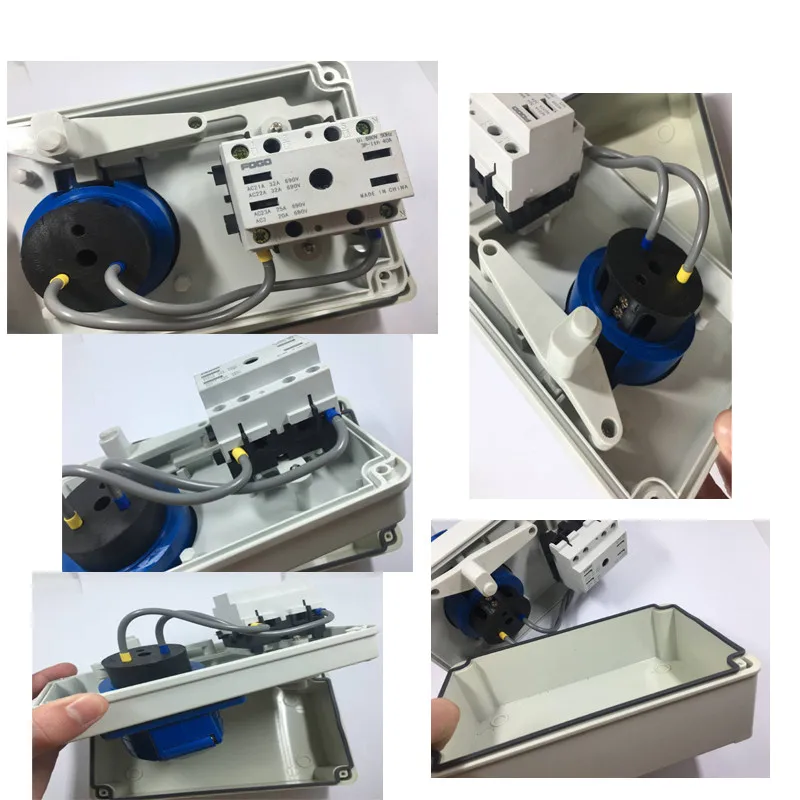 Switch Box Intertek Outdoor IP44 16 Amp 32 Amp Interlock Electrical Switch Socket