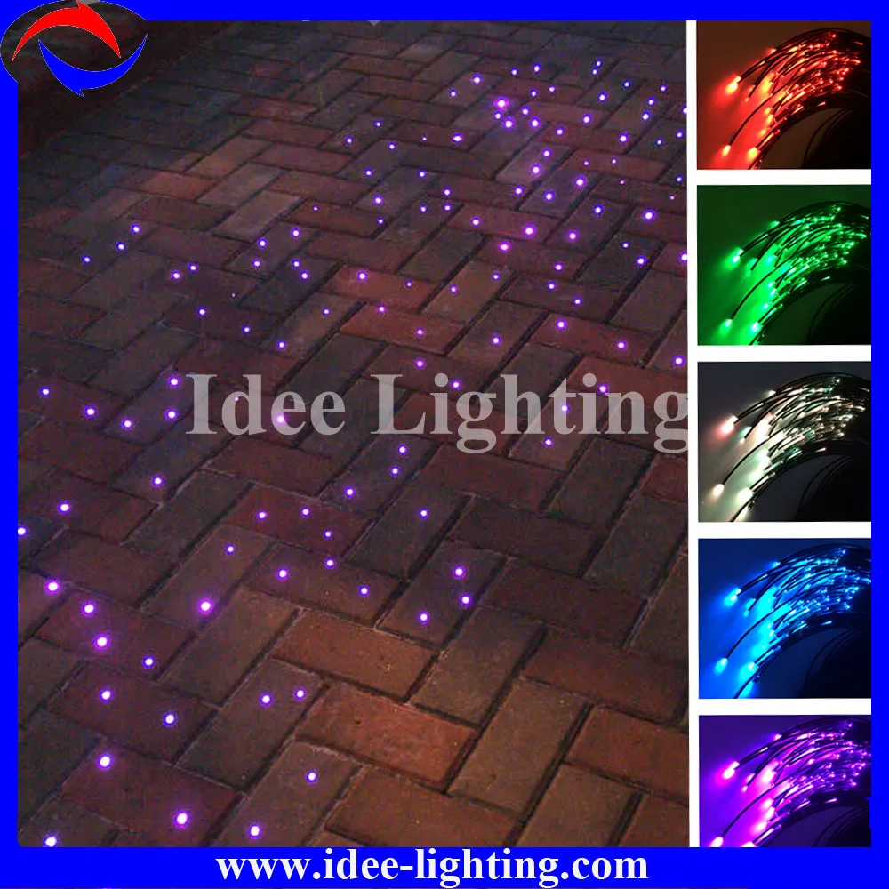 
creative RGB fiber optic star effect led brick light for garden light 
