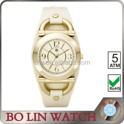 Top quality luxury design from international brand real 18K gold watch for ladies