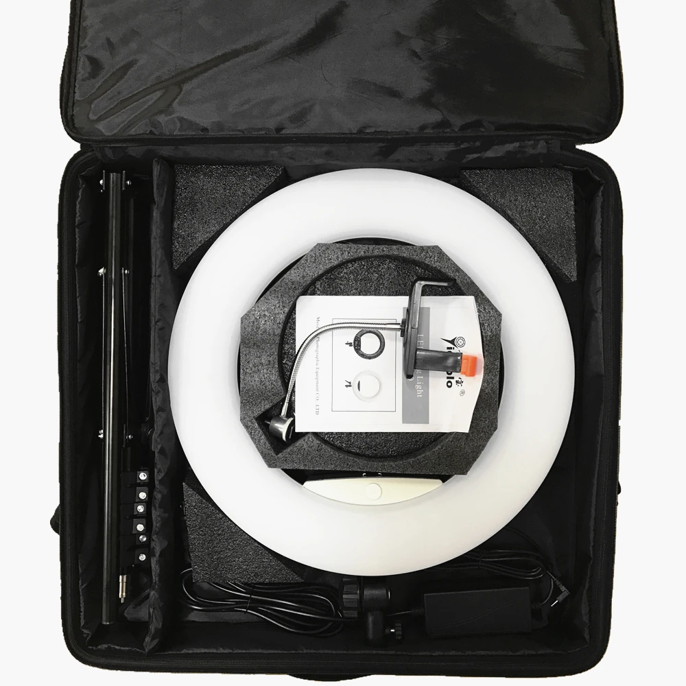 Yidoblo 96W Bicolor 480 LED Ring Light Kit With Makeup Mirror,Light