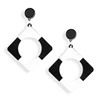 New Design Hollow Out Joint Joker Charm Simple Statement Stud Dangle Earring For Women