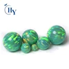 Lab created fire opal diy jewelry 3mm~18mm green synthetic opal beads