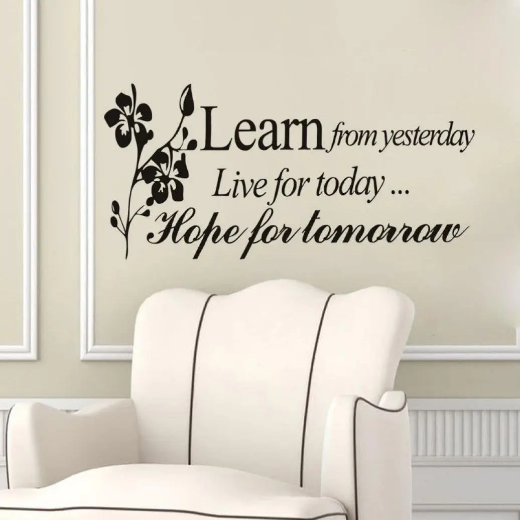 Usstore Learn From Yesterday Family Love Wall Stickers Art Home Decor Decoration Vinyl Art Mural