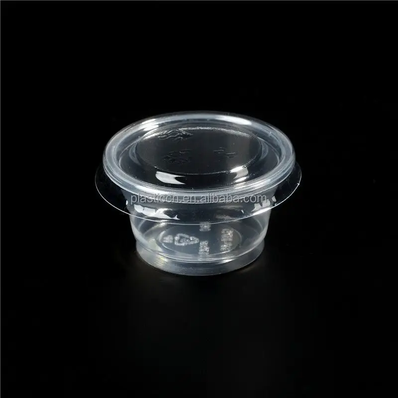 100Pcs Disposable Sauce Cups Small Sauce Container Plastic Jelly Cups  (Transparent)