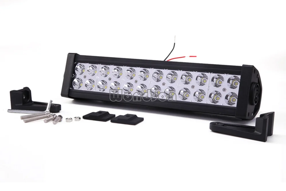 72w 12 Inch Spot Flood Suv Boat Car Off Road Combo Led Work Light Bar