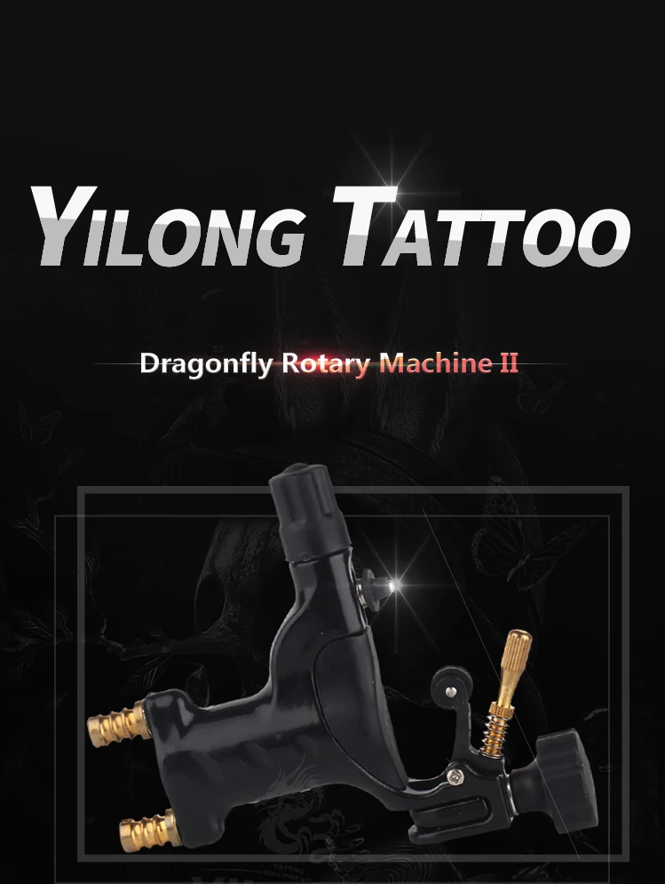 Yilong Dragonfly Rotary Tattoo Machine Shader & Liner 7 Colors Assorted Tatoo Motor Gun Kits Supply For Artists