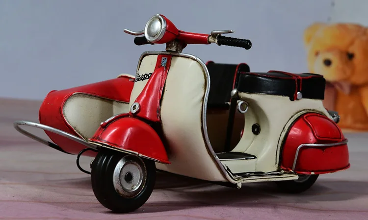 Iron Scooter Model W/sidecar For Home Decor,Gift Item,Wedding,Christmas ...