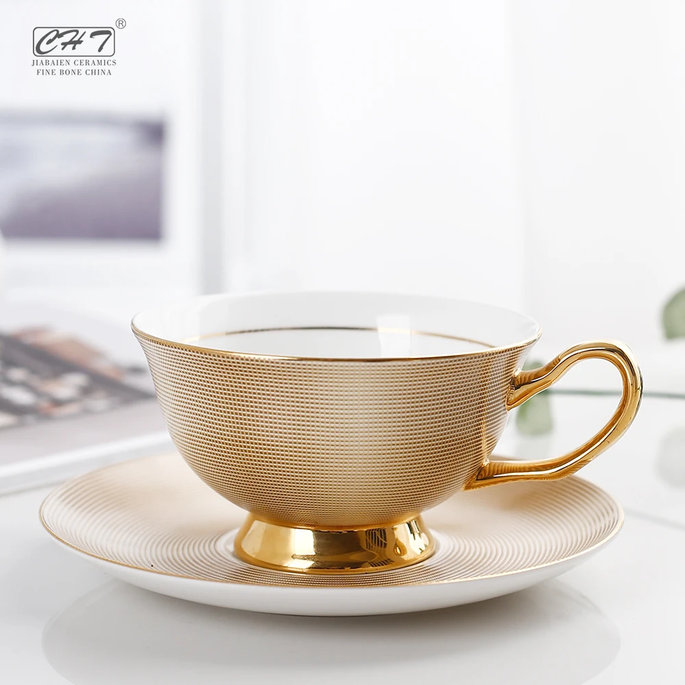 Dishwasher British Bone China Safe Style Ceramic Milk Travel Coffee Tea Cup And Saucer Sets With
