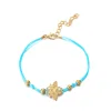 Creative Bohemian vintage folk style beach anklet colorful bee beaded woven foot ornaments 2 pieces
