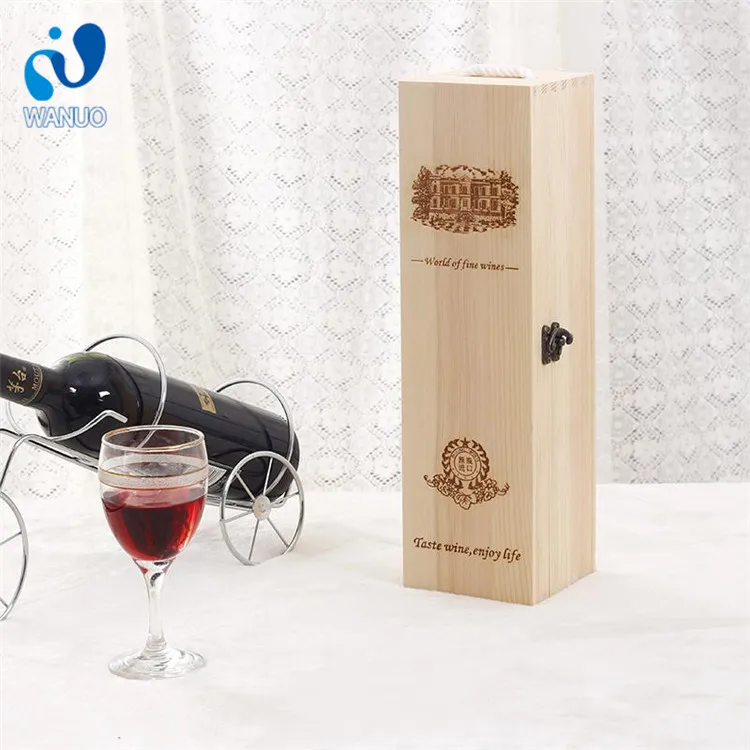 Wanuocraft Factory Price Single Wine Glass Box,Wine Box Wood,Wooden