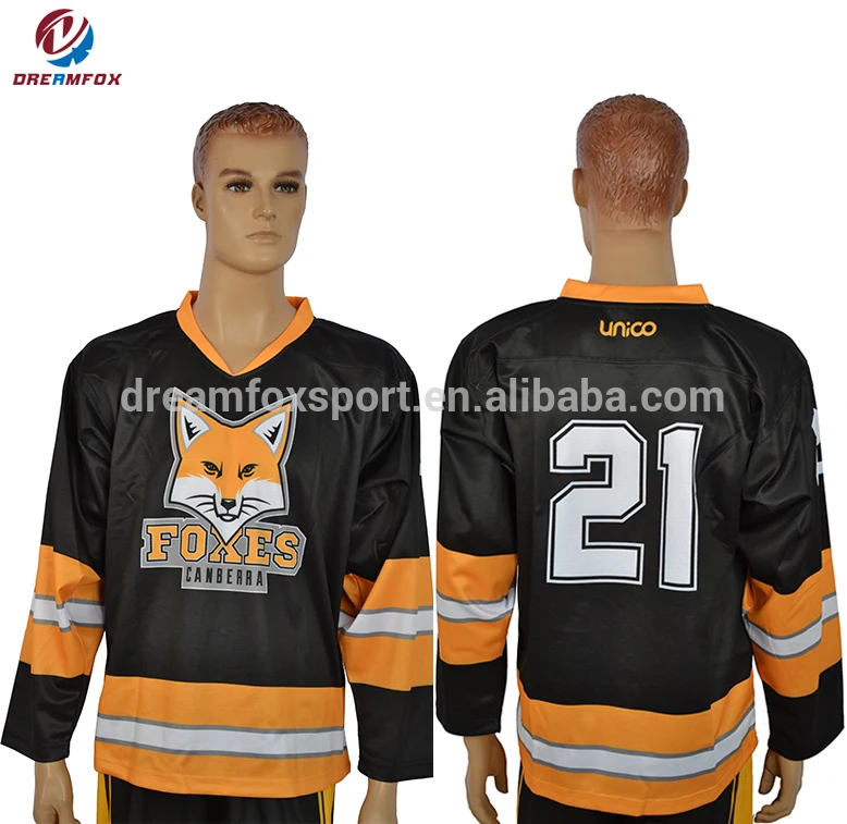 Printed Youth Team Dye Sublimated Green Youth Ice Hockey Jersey