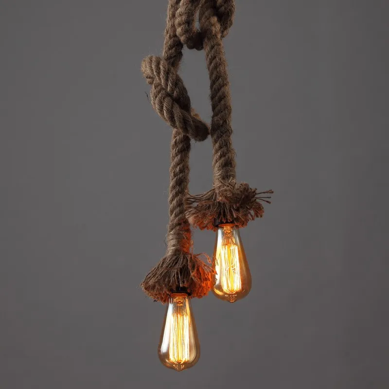 Rope Pendant Light Loft Style Light Adjustablefor Edison Bulb Buy
