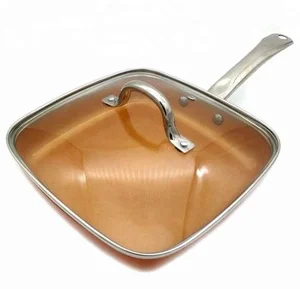 Non-stick Copper Frying Pans Skillets With Coating Induction Cooking Oven  Cooking Pot Nonstick Pan Cookware 1pcs 8/10/12Inch pot - AliExpress