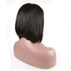 Raw virgin human hair micro braids wig,8 inch african american wavy bob wig,short curly bob lace front wigs natural hairline