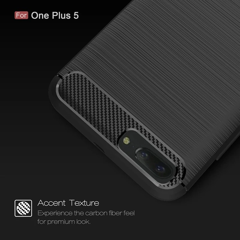 2017 New Arrival Carbon Fiber Tpu case for OnePlus 5 soft cover