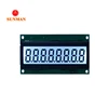 8 digit 7 segments lcd display module with white backlight and black letters