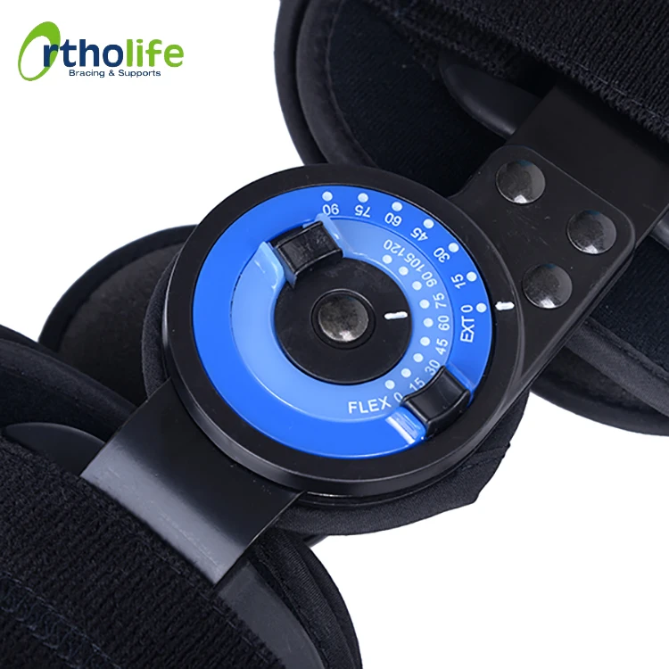 OL-KN096 Orthopedic Adjustable Leg Support Post-OP Hinged ROM Knee Brace