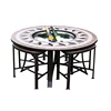 Factory Multi-function Garden Patio4 Piece Mosaic tile Firepit Table Set Garden Heater Firepit