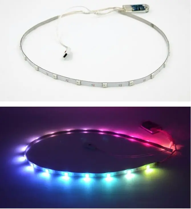 digital addressable USB rechargeable battery powered magic color LED shoe light