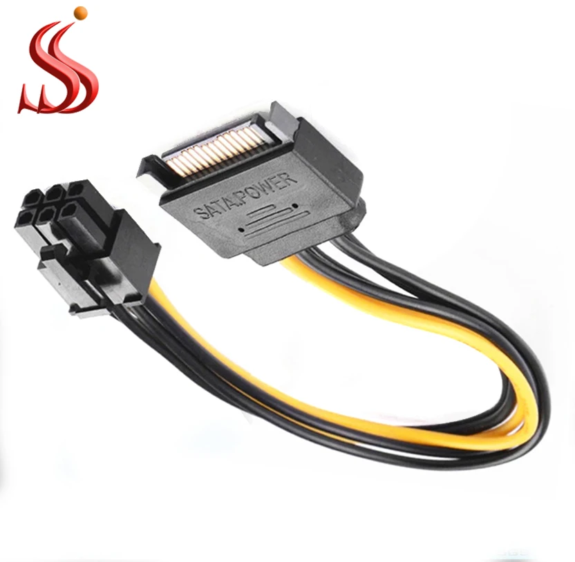 15pin Sata To 6pin Power Cable Adapter 6p Pci E Pci Express Adapter Graphics Video Card 3922