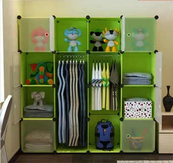 Diy pp bahan plastik berkualitas baik 16 kubus lemari garderobe ...