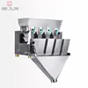 Cheap factory maker low budget high speed easy operation 4 head 3L linear weigher for spices, detergent powder, rice, seeds, nut