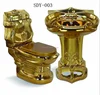 Ceramic gold color toilet pedestal basin sanitary ware golden color toilet gold wc toilet