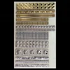 10x300mm shinny ceramic tile border golden and silver