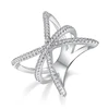 Wholesale Thailand Big Size Statement Rings Cross X-shaped Meteor Ring Jewelry R139