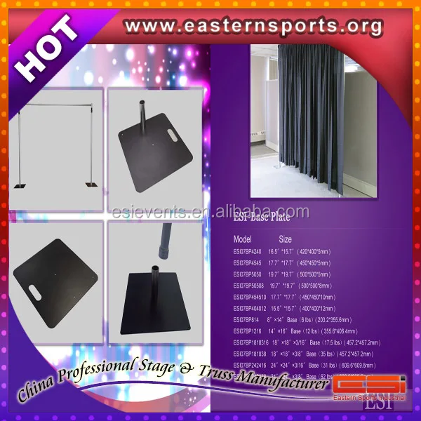 ESI new finished 2.0 telescopic aluminum Pipe and Drape for wedding, curtain stand for wedding decoration