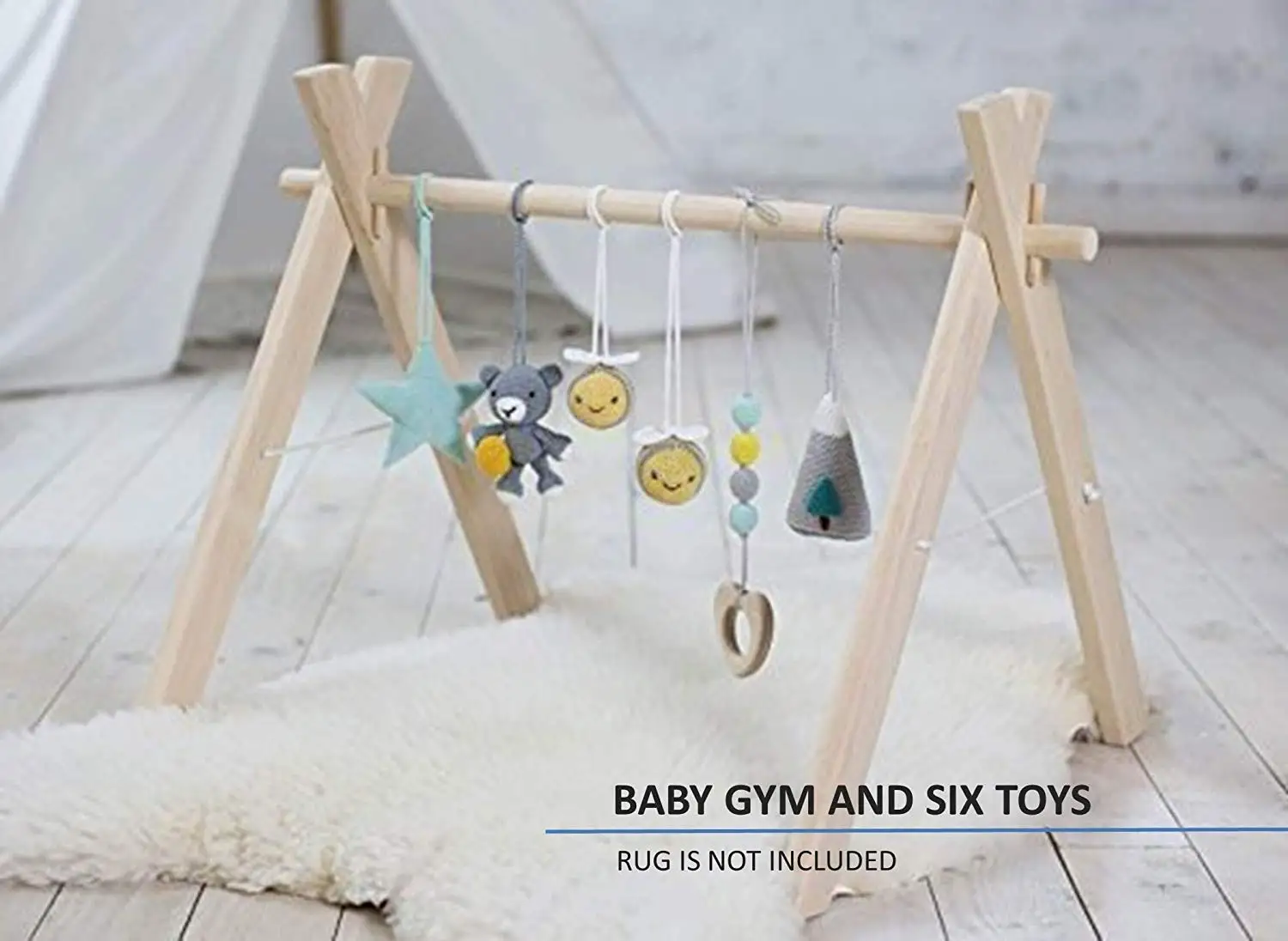 wooden activity center play gym