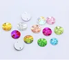 Ballroom latin making Loose Glass Stones Rivoli 10mm 12mm 14mm 16mm Crystal AB sew on circle rhinestone with 2 holes
