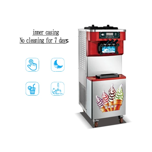 Soft ice cream maker XQ-40X, turbine reducer, stainless steel mixing shaft, import compressor