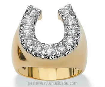 mens horseshoe ring 14k