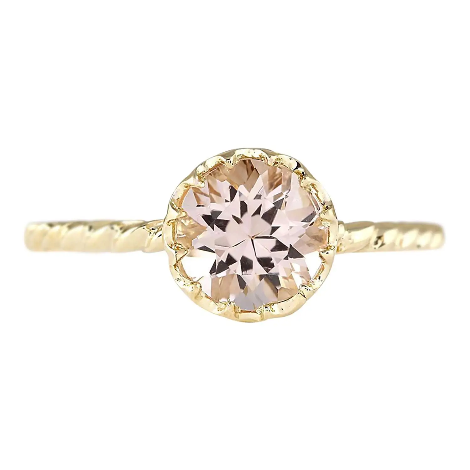 22 Carat Gold Jewelry In Usa Find Get Quotations 1 2 Carat Natural Pink Morganite 14k Yellow Gold Solitaire Promise Ring For Women Exclusively Handcrafted In