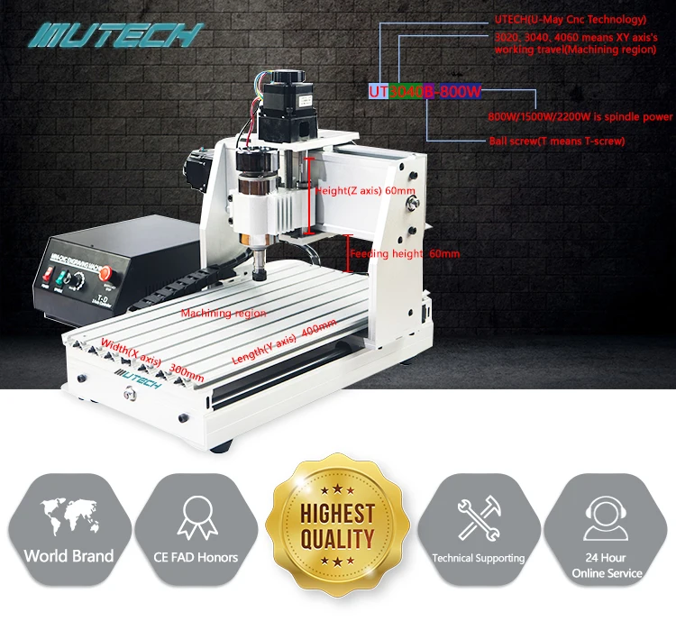 Factory DIY CNC 3040 6040 3020 Mini Metal CNC Milling Machine for Advertising and Home