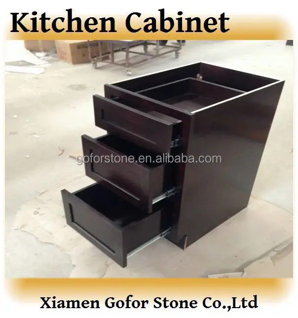 Venta caliente estilo shaker cerezo color prefab mueble cocina ...