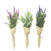 Rural style gift present for valentine's day cusp lavender posy with kraftpaper wrap boutique flowers bouquet lavender flowers