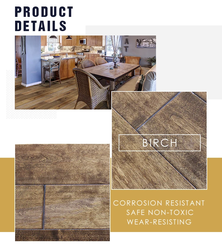 Natural Antique Birch Noble House Solid Hardwood Flooring Wholesale